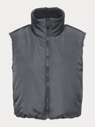 ΓΟΥΝΑ ONLY ONLDANA FAUX FUR REV.WAISTCOAT OTW CC BLACKENED PEARL