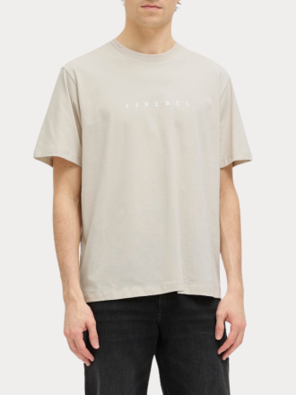 T-SHIRT JACK & JONES JREBROCKY LOGO TEE SS CREW NECK MOONBEAM
