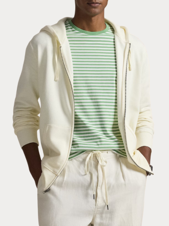ΖΑΚΕΤΑ POLO RALPH LAUREN FZHOODM1-LONG SLEEVE-CLUBHOUSE CREAM