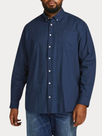 ΠΟΥΚΑΜΙΣΟ JACK & JONES JJEOXFORD SHIRT L/S S21 PLS NAVY BLAZER (ΜΕΓΑΛΑ ΜΕΓΕΘΗ)