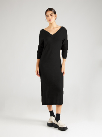 ΦΟΡΕΜΑ ONLY JEANETT LIFE LS V-NECK DRESS CC KNT BLACK