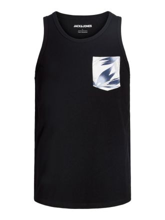 ΑΜΑΝΙΚΟ TANK TOP JACK & JONES JJHONOLULU POCKET BLACK
