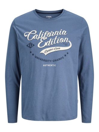 T-SHIRT JACK&JONES JREBFELIX LS TEE VINTAGE INDIGO
