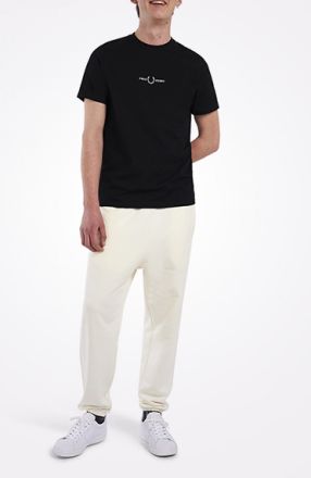 T-SHIRT FRED PERRY EMBROIDERED BLACK