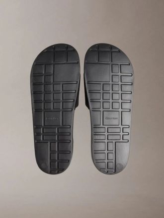 POOL SLIDES CALVIN KLEIN MONOGRAM BLACK