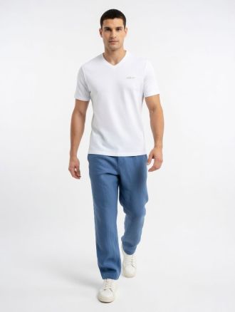 T-SHIRT JACK&JONES JJBLAZE TEE SS V NECK ΛΕΥΚΟ