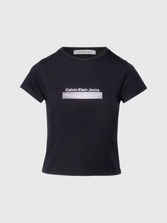 T-SHIRT CALVIN KLEIN DIFFUSED BOX FITTED TEE CK BLACK