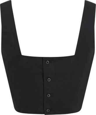 TOP CALVIN KLEIN SOFT TWILL LINEN CK BLACK