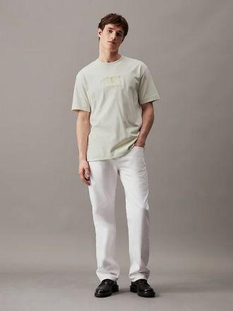 T-SHIRT CALVIN KLEIN RELAXED FIT EMBRO PATCH BADGE TEE ICICLE