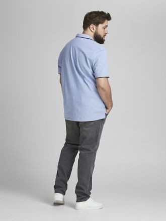 ΠΟΛΟ JACK&JONES JJEPAULOS POLO SS NOOS PLS Bright Cobalt (PLUS SIZE)