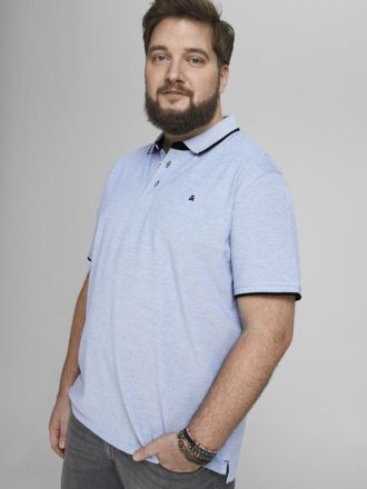 ΠΟΛΟ JACK&JONES JJEPAULOS POLO SS NOOS PLS Bright Cobalt (PLUS SIZE)