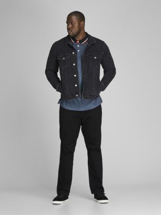 ΠΟΛΟ JACK&JONES JJEPAULOS POLO SS NOOS PLS Denim Blue (PLUS SIZE)