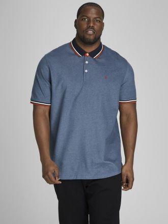 ΠΟΛΟ JACK&JONES JJEPAULOS POLO SS NOOS PLS Denim Blue (PLUS SIZE)