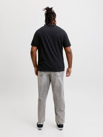 T-SHIRT JACK&JONES JJELOGO TEE SS O-NECK 2 COL BLACK (PLUS SIZE)