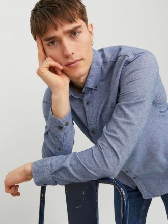 ΠΟΥΚΑΜΙΣΟ JACK&JONES JJEESSENTIALS SHIRT FADED DENIM