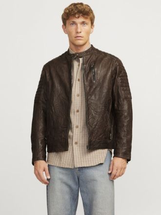 JACKETS JACK&JONES JJERICHARD LEATHER JACKET NOOS BROWN STONE