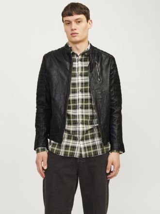 JACKETS JACK&JONES JJERICHARD LEATHER JACKET NOOS BLACK