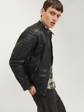 JACKETS JACK&JONES JJERICHARD LEATHER JACKET NOOS BLACK