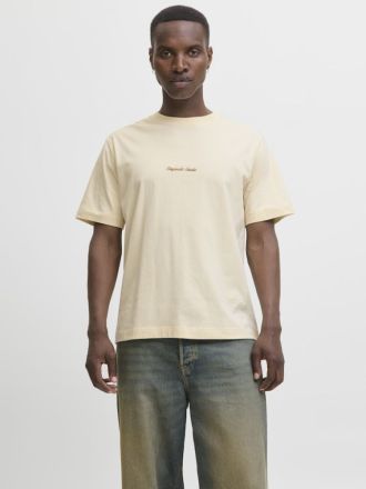 T-SHIRT JACK & JONES JORNORREBRO EMB TEE SS CREW NECK ANTIQUE WHITE