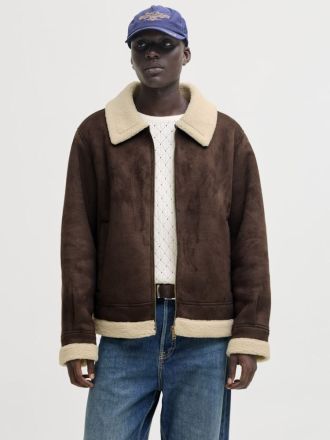 JACKET JACK & JONES JORARGOS AVIATOR CHOCOLATE BROWN