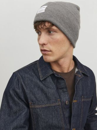 ΣΚΟΥΦΟΣ JACK & JONES JACLONG KNIT BEANIE SN GREY