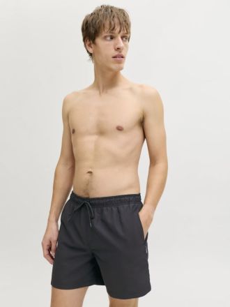 ΜΑΓΙΟ JACK & JONES JREBHAWAII SWIM SHORT SOLID BLACK
