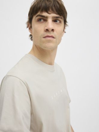 T-SHIRT JACK & JONES JREBROCKY LOGO TEE SS CREW NECK MOONBEAM