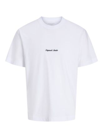 T-SHIRT JACK & JONES JORNORREBRO EMB TEE SS CREW NECK BRIGHT WHITE
