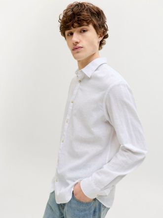 ΠΟΥΚΑΜΙΣΟ JACK&JONES JJEESSENTIALS LINEN SHIRT LS WHITE