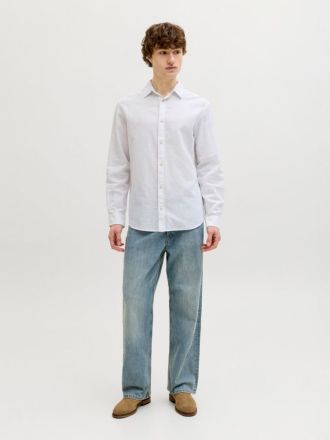 ΠΟΥΚΑΜΙΣΟ JACK&JONES JJEESSENTIALS LINEN SHIRT LS WHITE