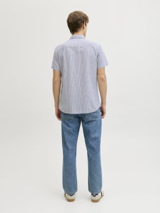 ΚΟΝΤΟΜΑΝΙΚΟ ΠΟΥΚΑΜΙΣΟ JACK & JONES JREBMOSS SUNNY NAVY BLAZER STRIPES