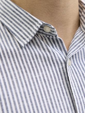 ΚΟΝΤΟΜΑΝΙΚΟ ΠΟΥΚΑΜΙΣΟ JACK & JONES JREBMOSS SUNNY NAVY BLAZER STRIPES