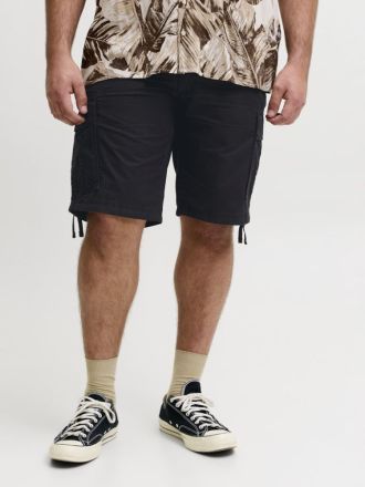 ΒΕΡΜΟΥΔΑ JACK&JONES 12294296 JPSTCOLE FRANK CARGO SHORT SN PLS BLACK (PLUS SIZE)