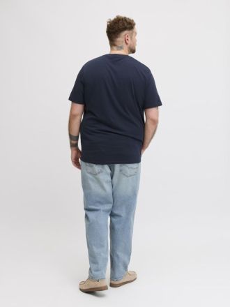 T-SHIRT JACK&JONES JJEDENVER GRAPHIC TEE SS O-NECK SN PLS NAVY BLAZER (PLUS SIZE)
