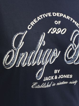 T-SHIRT JACK&JONES JJEDENVER GRAPHIC TEE SS O-NECK SN PLS NAVY BLAZER (PLUS SIZE)