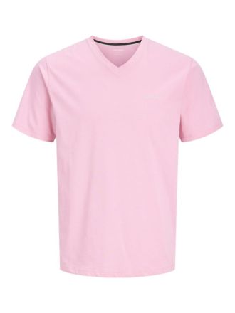 T-SHIRT JACK&JONES JJBLAZE TEE SS V NECK ΡΟΖ