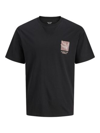 T-SHIRT JACK & JONES JORMONTAUK CHESTIE TEE SS CREW NECK BLACK