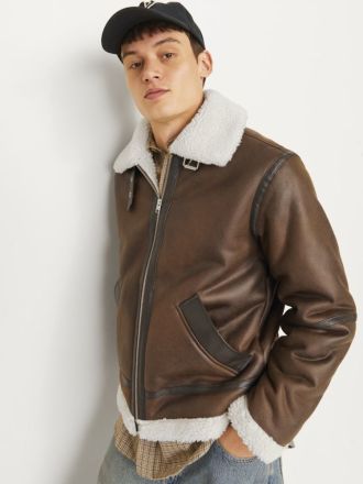 JACKET JACK & JONES JORCOLE AVIATOR CHOCOLATE BROWN