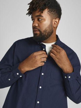 ΠΟΥΚΑΜΙΣΟ JACK & JONES JJEOXFORD SHIRT L/S S21 PLS NAVY BLAZER (ΜΕΓΑΛΑ ΜΕΓΕΘΗ)