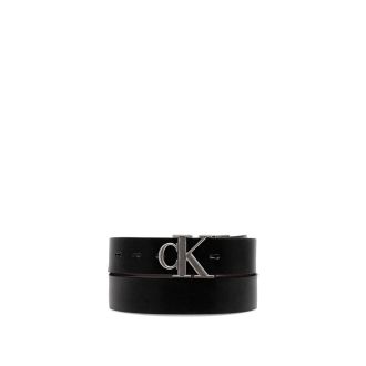 ΖΩΝΗ CALVIN KLEIN BUCKLE TUMBLED REV. BLACK BROWN