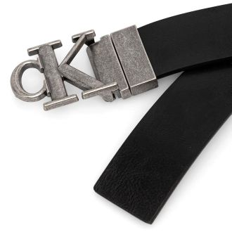 ΖΩΝΗ CALVIN KLEIN BUCKLE TUMBLED REV. BLACK BROWN