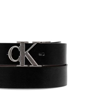 ΖΩΝΗ CALVIN KLEIN BUCKLE TUMBLED REV. BLACK BROWN