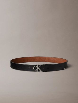 ΖΩΝΗ CALVIN KLEIN BUCKLE TUMBLED REV. BLACK TAN