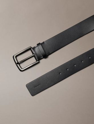 ΖΩΝΗ LEATHER CALVIN KLEIN WARMTH BUCKLE BLACK