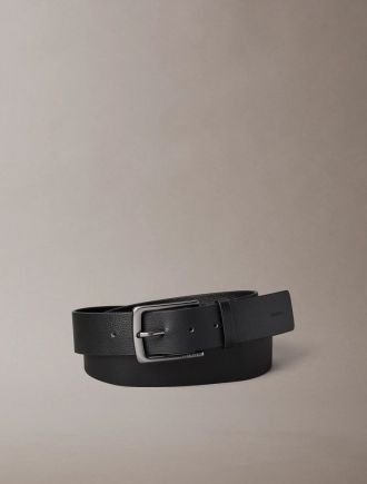 ΖΩΝΗ LEATHER CALVIN KLEIN WARMTH BUCKLE BLACK