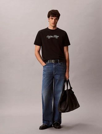 T-SHIRT CALVIN KLEIN SS 20S CALVIN RSRT CURSIVE GRA BLACK
