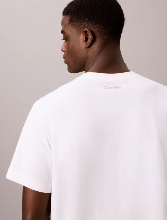T-SHIRT CALVIN KLEIN SS 20S CALVIN RSRT CURSIVE GRA BRIGHT WHITE