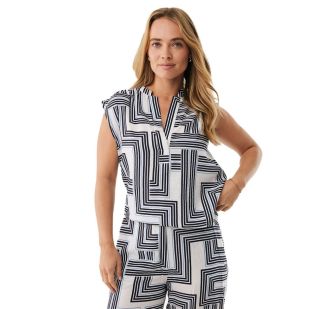 ΜΠΛΟΥΖΑ MEXX MULTICOLOR STRIPES WHITE