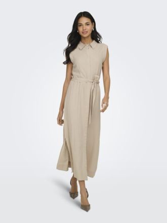 ΦΟΡΕΜΑ ONLY GOA SL LINEN BL SHIRT DRESS OXFORD TAN
