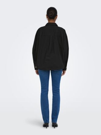 ΠΟΥΚΑΜΙΣΟ ONLY ONLKIRI BUTTON DETAIL LS SHIRT FR WVN BLACK